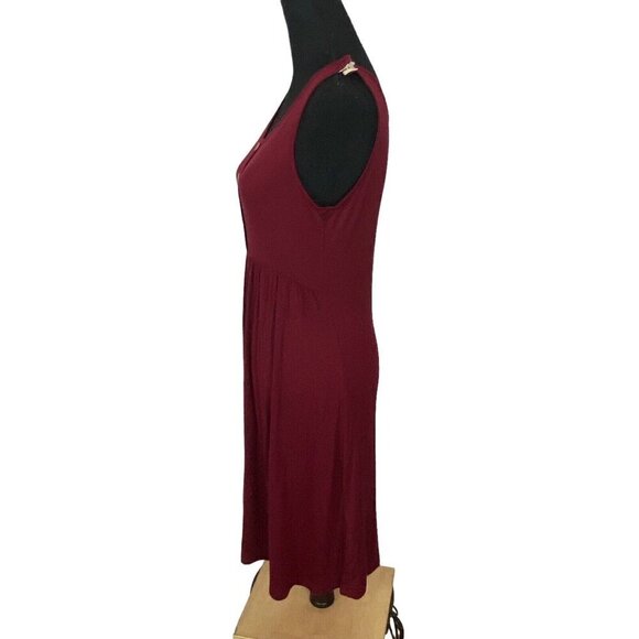 GLAMIX Fit Flare Maternity Dress Sleeveless Red S 61-5 NWT - Picture 4 of 13